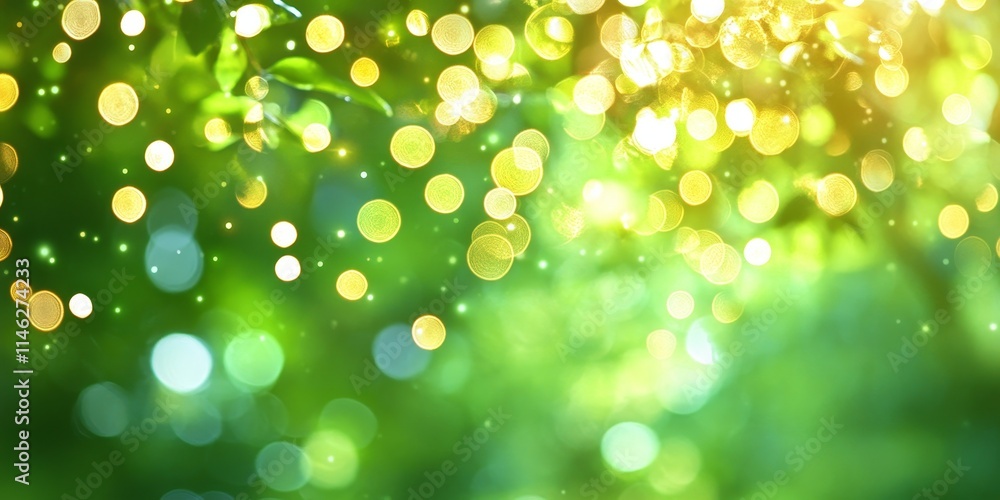 Leinwandbilder abstract green bokeh background featuring a blurred aesthetic, perfect for creating a serene atmosph
