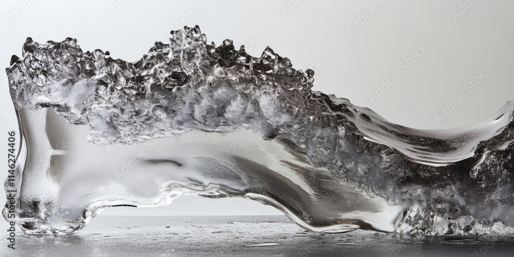 Leinwandbilder a captivating ice structure exhibiting features that are remarkably glass like and crystal clear, cr