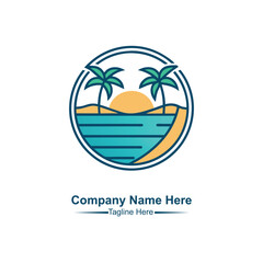Naklejka premium Beach logo