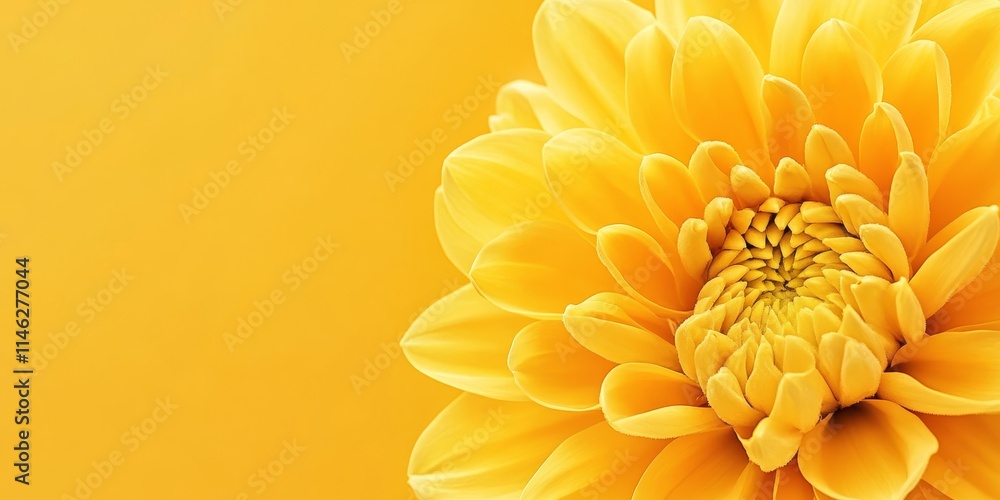 Aufkleber close up of a vibrant yellow flower serves as a stunning background for presentations, highlighting 