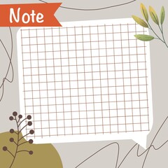 Sticker notes organizer autumn theme memo
