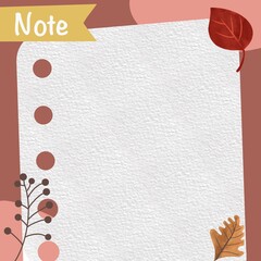 Autumn theme memo pad design

