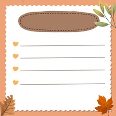 Cute list memo sticker notes element
