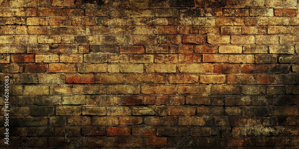 Poster grunge brick wall background showcasing textured and distressed details. this old grunge brick wall 