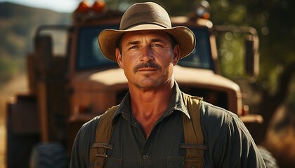 Obraz premium cowboy with hat