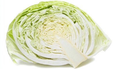Fototapeta premium A piece of white cabbage with a white stem