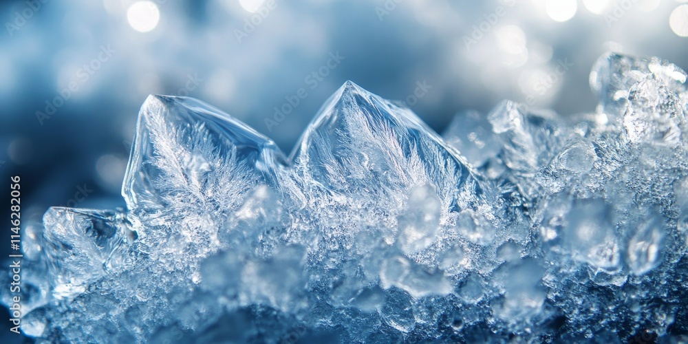 Leinwandbilder a captivating ice structure exhibiting features that are remarkably glass like and crystal clear, cr