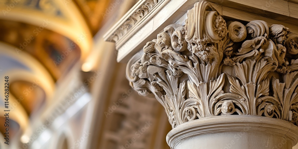 Poster architectural detail showcasing the intricate design elements of an opera house, highlighting the st