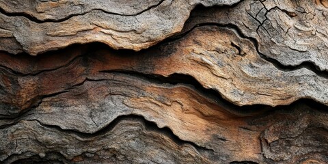 Close up of an old bark texture showcasing the intricate details and patterns of aged wood. This fragment of an old barked tree reveals the beauty of nature s design in a unique way.