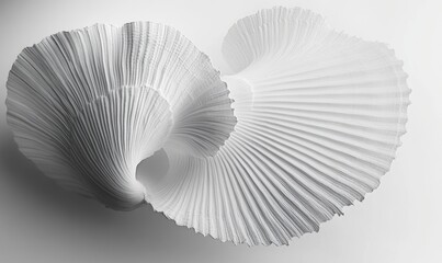 A white object with a spiral shape