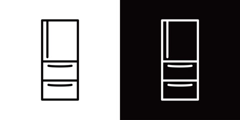 冷蔵庫のシンプルなラインアイコン