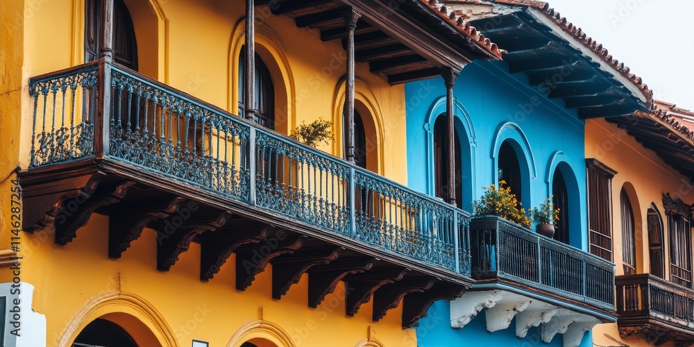 Leinwandbilder the architecture of the historic town showcases stunning design elements, highlighted through the vs