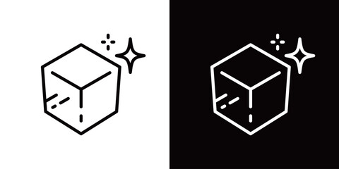 氷のシンプルなラインアイコン
