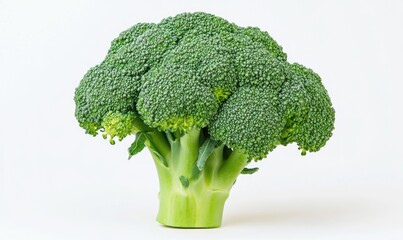 A large green broccoli head