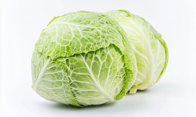 Fototapeta premium Two pieces of green cabbage