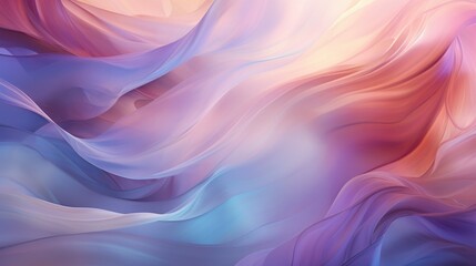 Obraz premium Iridescent flowing waves with dynamic movement