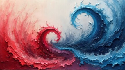 Dynamic Red and Blue Spirals and Curves