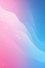 Elegant wave gradient with stars and bokeh effect in pink and blue for background design