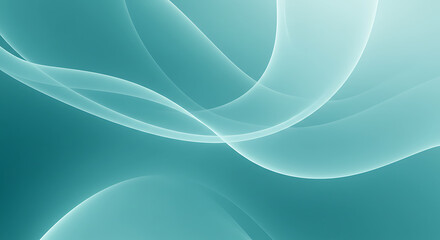 Abstract Teal Swirls Smooth Wave Background Design