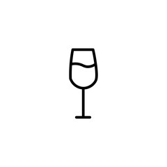 wine glass line icon