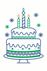 birthday cake with candles