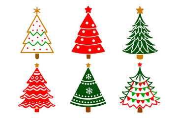 Fototapeta premium christmas tree set