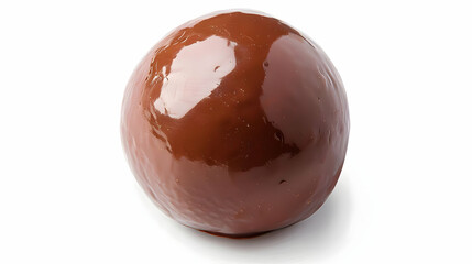 Glossy Chocolate Sphere Realistic Image
