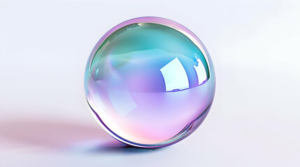 Obraz premium Iridescent Glass Orb 3D Render