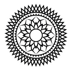Black Mandala design vector