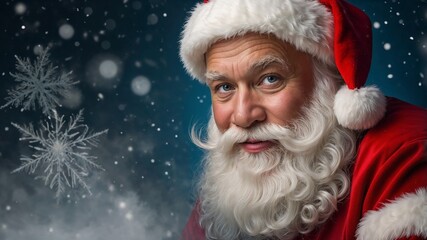 Santa Claus portrait. Merry Christmas and Happy New Year