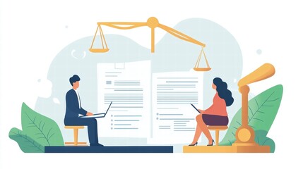 legal professionals reviewing documents