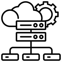 Data Center Outline Icon