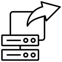Shared Hosting Outline Icon