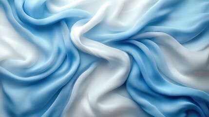 Obraz premium Abstract blue and white fabric texture.