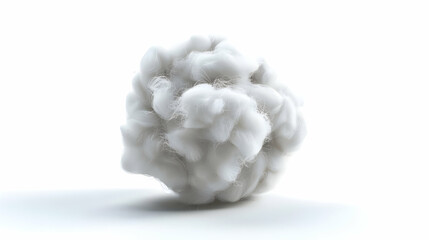 3D Render Fluffy White Abstract Sphere