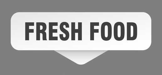 FRESH FOOD button, banner, label, sign