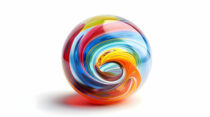 Abstract 3D Glass Egg Illustration