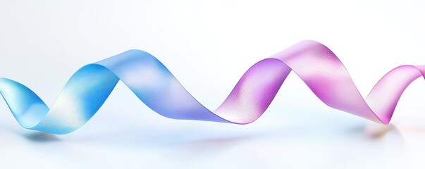 Flowing colorful ribbon art studio setting still life creative design