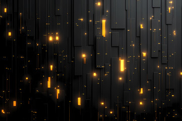 Naklejka premium create a dark background, elements representing trading on the stock exchange participate in the background design