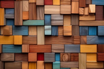 Colorful wooden blocks background texture. (6)