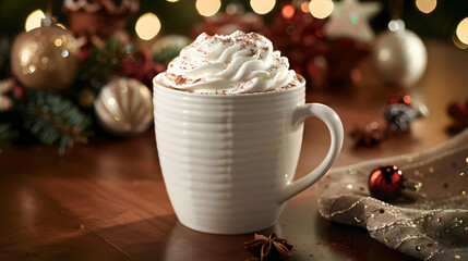 Cozy Winter Hot Chocolate Mug Illustration