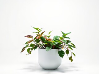 Vibrant Office Plant in School Pot - AI Photo