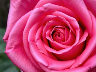 Macro close-up of a blooming rose, highlighting intricate layered petals and soft random colors