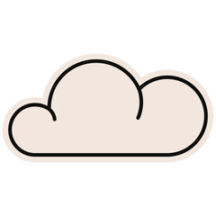 Retro 90s Sticker. Classic 80s back to 90s elements in modern flat style. Hand drawn sticker set, vector illustration. Fashion patch, badge, emblem with vintage accessories.