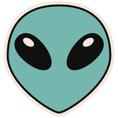 Retro 90s Sticker. Classic 80s back to 90s elements in modern flat style. Hand drawn sticker set, vector illustration. Fashion patch, badge, emblem with vintage accessories.