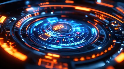 futuristic technology interface sci-fi hud digital display circu