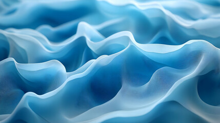 Obraz premium Abstract 3D Blue Wave Background Illustration