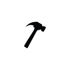 Hammer Silhouette on a white background. 