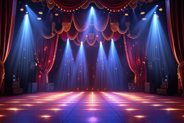 Stunning Theater Stage Lighting and Captivating Backdrop for an Enchanting Performance