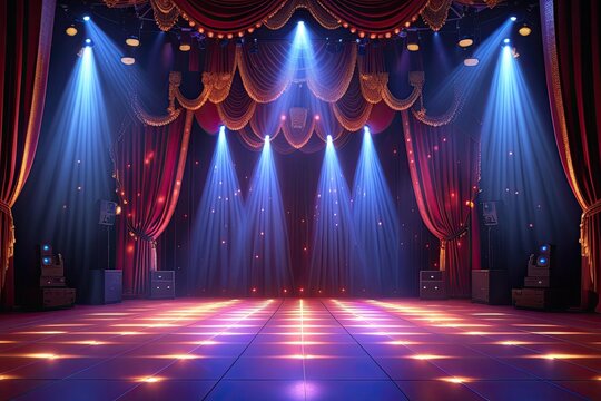 Stunning Theater Stage Lighting and Captivating Backdrop for an Enchanting Performance